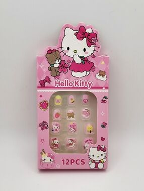 HELLO KITTY Girl's Press-On Nails NEW